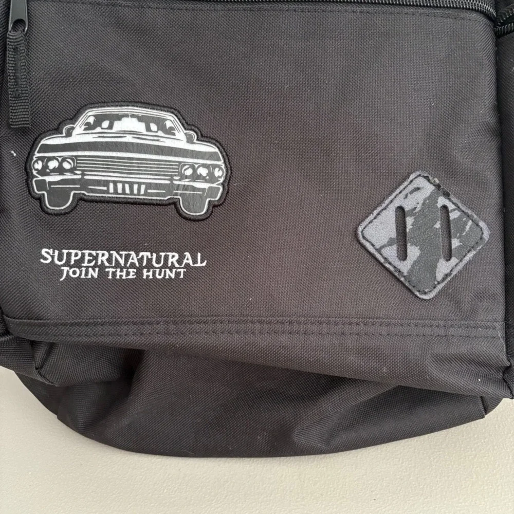 Supernatural Join The Hunt Team Free Will Laptop Backpack Black White Impala